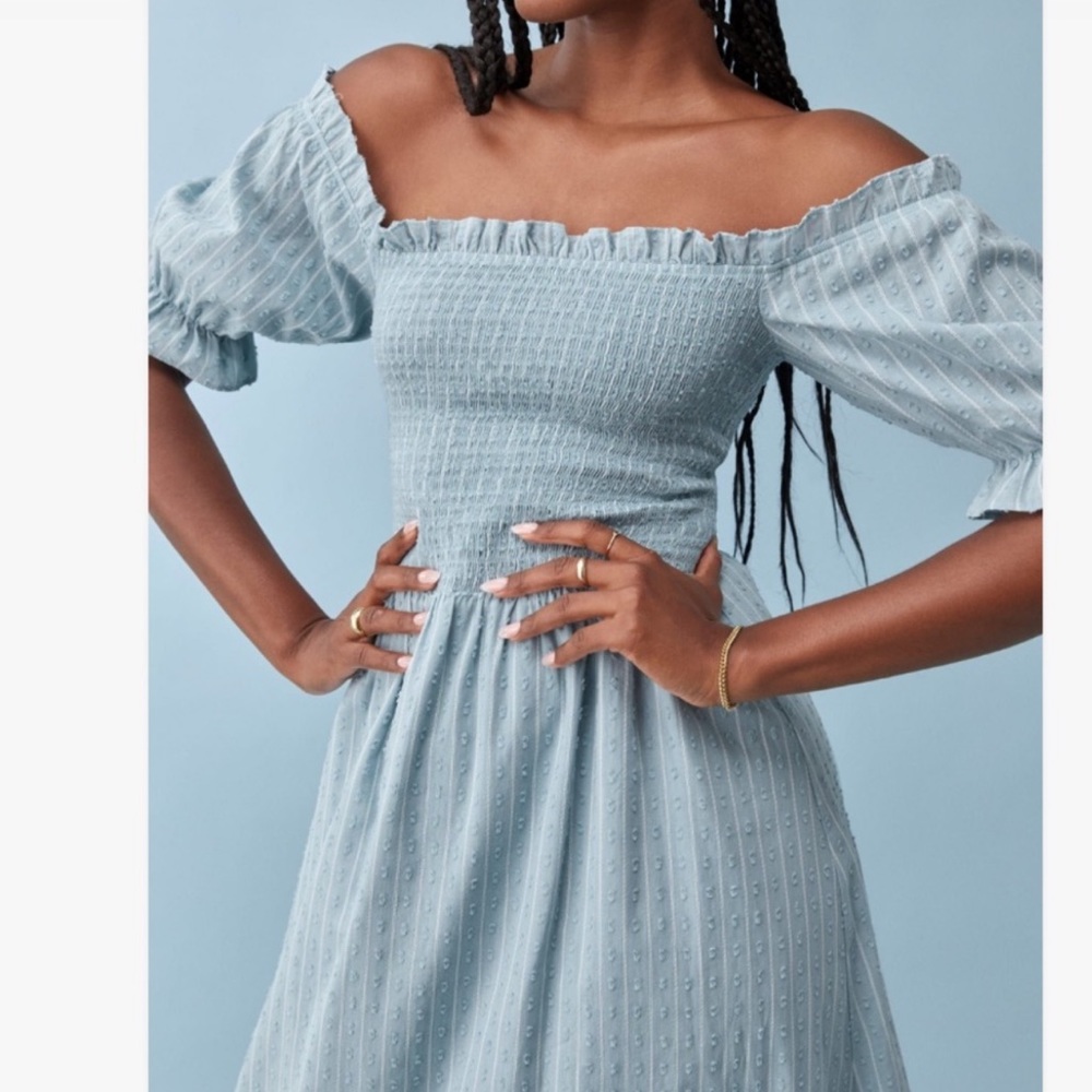 Reformation Arianna Dress XS (light blue)